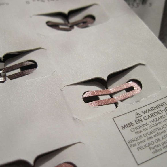 4 Goody Fashionow Triangle Glittery Epoxy Covered Metal Hair Snap Clips Glitter - Picture 7 of 13